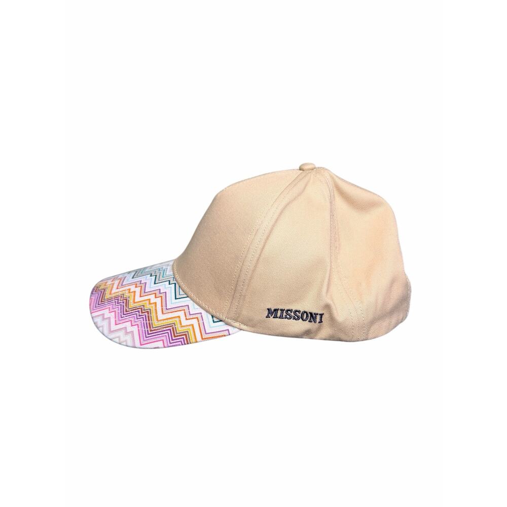 Missoni NWT Cotton Baseball Cap in Beige - Picture 6 of 10